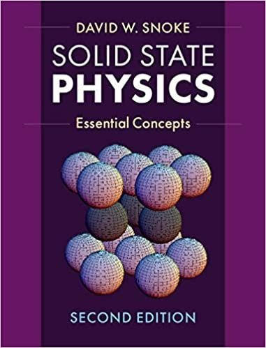 Solid State Physics Essential Concepts 2e David W. Snoke ...